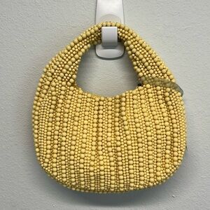 Butter Yellow Beaded Hobo Bag 💛